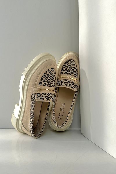 Mupa Shoes Dámská mokasínová obuv LEOPARD