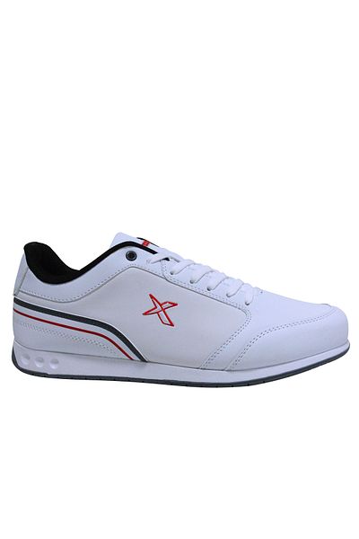Kinetix White Red Gray Lace-Up Sneakers Sports Shoes