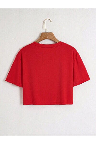 Machetta Children's Heart Printed Oversize Crop T-shirt