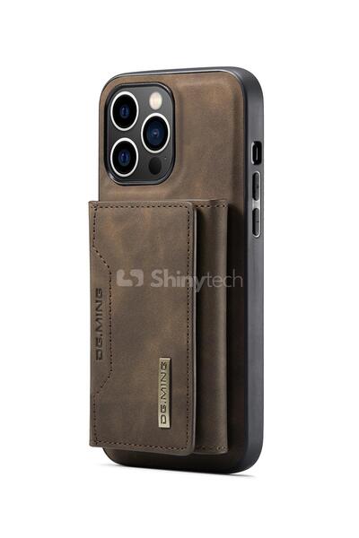 Shinytech غطاء هاتف آيفون 15 متوافق مع آبل آيفون 15 متوافق مع حافظة هاتف جلدية قابلة للفصل مع محفظة بني داكن