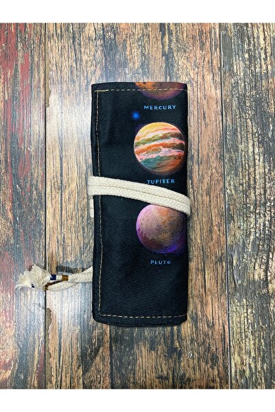 Street Bag Suport pentru stilou tiparit cu role cu mai multe compartimente cu imprimare artistică retro