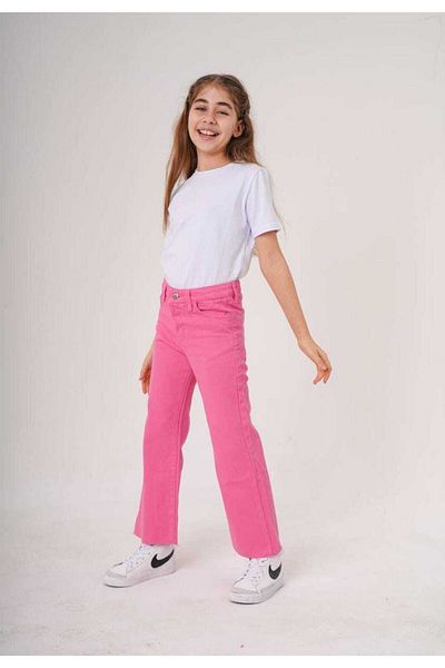 BOBBY JR KİDSWEAR Piece Dye Flared Leg, Seamless Gabardine Trousers