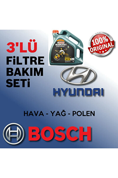 Bosch Hyundai Accent Era 1.4 Filtre Bakım Seti 2006-2012+Magnatec 5w30 a5 4lt...