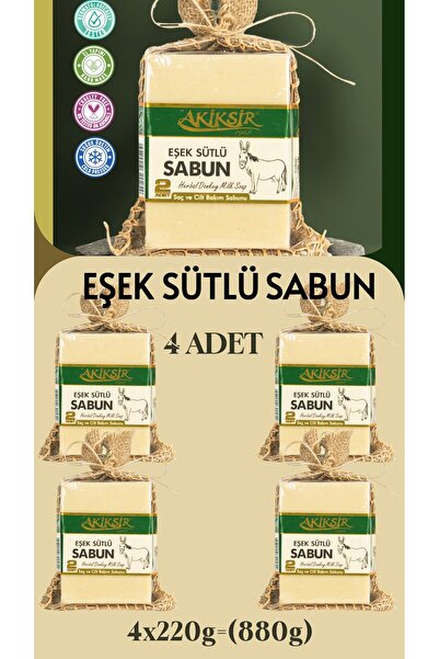 Bitkisel Eşek sütlü sabun 4x220g (880g)