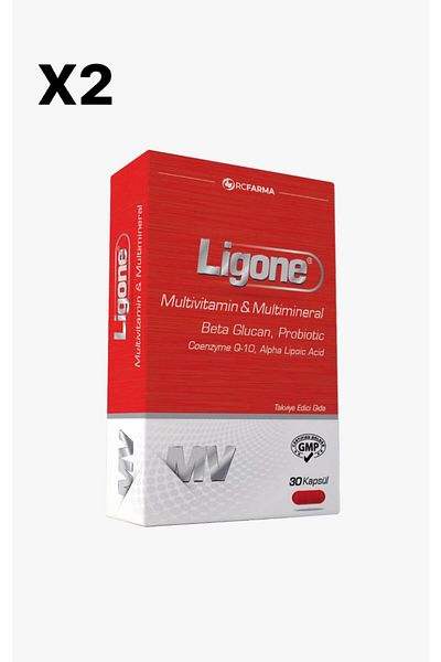 Rcfarma Ligone Beta-Glucan Probiotic Multivitamin 30 Capsules Set of 2