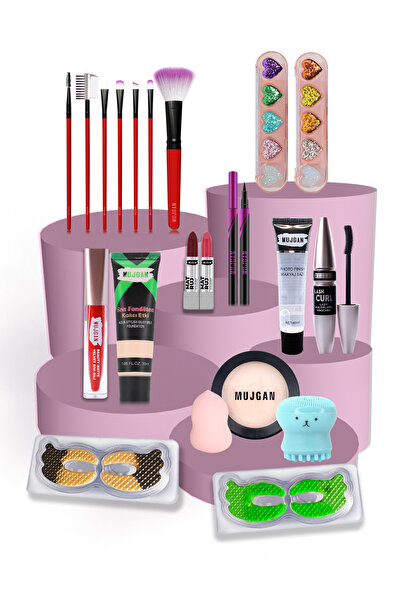 MUJGAN Kıymetli Taşlar Serisi Gümüş Makyaj Seti Beyaz Seti