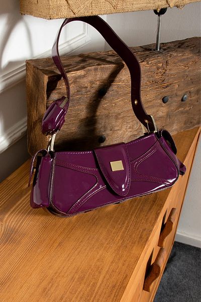 Maynimos Bunny Model Patent Leather 3 Compartment Equivalent Women's Bag