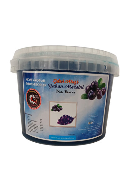 Ejder Ateşi Yaban Mersini Aromalı Bubble Tea Incileri 3.2 Kg.popping Boba