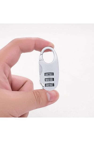 gaman Metal Combination Padlock Suitcase Lock Cabinet Lock Silver Gray