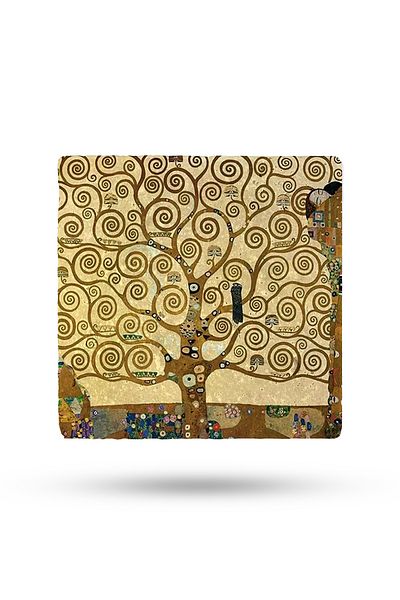 Begoloni Stone Decor Gustav Klimt Works Imprimat 15x15cm Farfurie din piatra naturala - Farfurie de prezentare