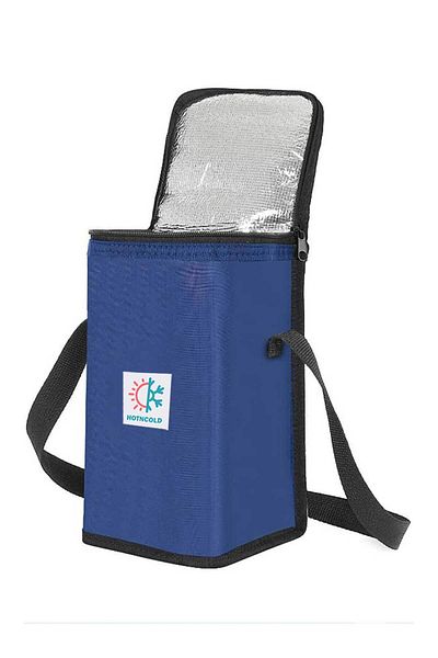 Woys Bags Плажна чанта за пикник, къмпинг, синя, 6 литра, термозащита (термочанта за горещи и студени неща)