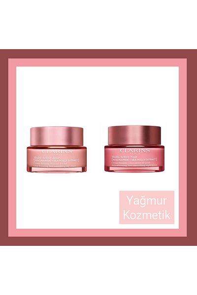 Clarins Jour Multi-Active 50ML + Night Cream 50ml - All Skin Types