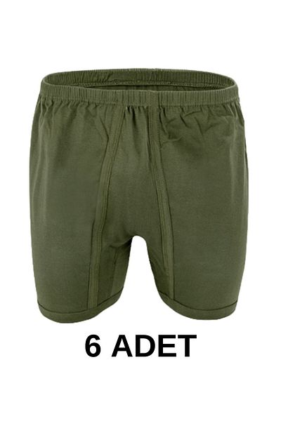 marufshop 6 τεμάχια ανδρών 100% βαμβάκι Αργεντινής χτενισμένο βαμβακερό μπόξερ Army Green (65 κιλά-115 κιλά)