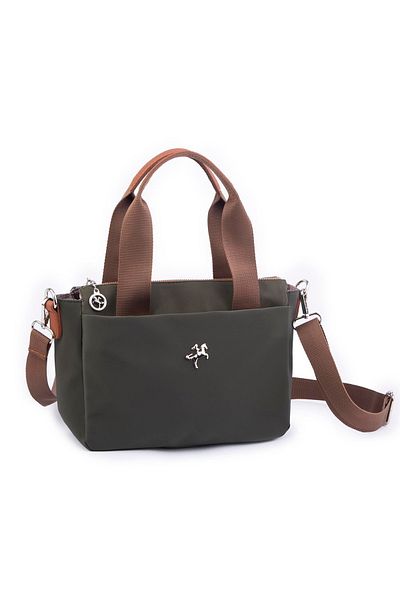 Miami Polo Club Women's Khaki Large Size Hand and Shoulder Bag