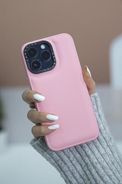 mooodcase iPhone 15 Pro Max Uyumlu Yumuşak Silikonlu Pillow Kılıf