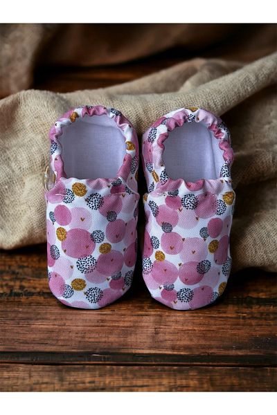 Kokopatik Pink Bubble Organic Cotton Nursery-Home Shoes