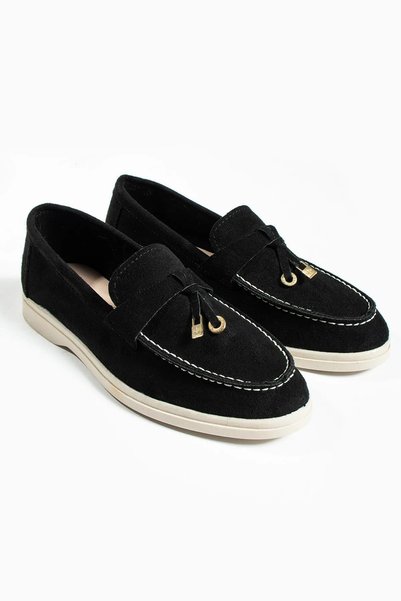 Eray Women's Comfortable Lightweight Soft Suede Tasseled Loafer Ballet Flats