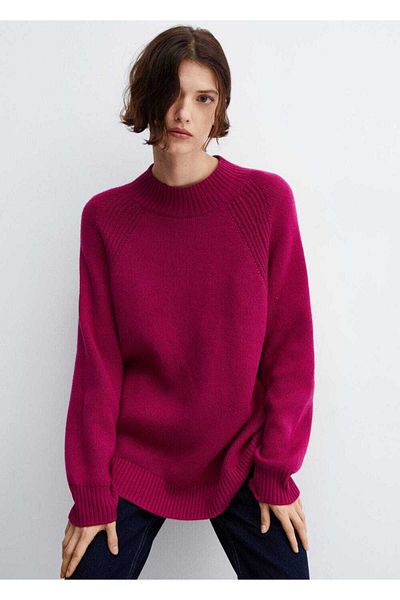 MANGO Woman Oversize-Pullover mit Perkins-Kragen