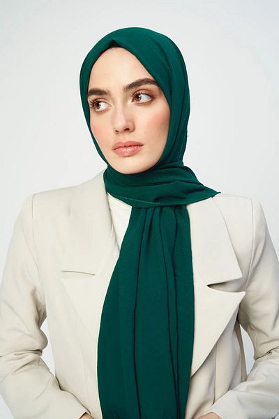 Modakaşmir Cotton Shawl Emerald