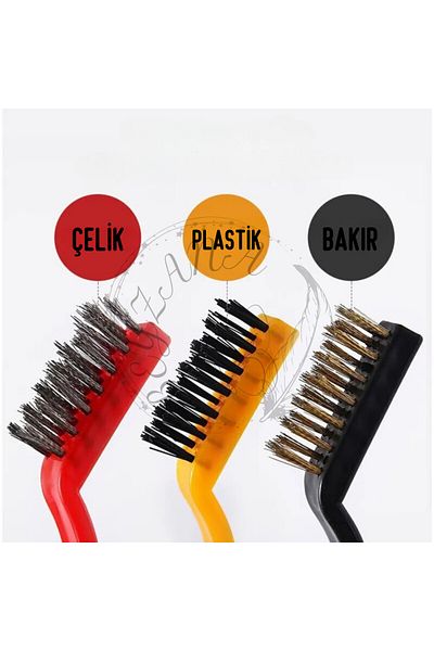 BEYZANA 3 Pieces Cooker Oven Barbecue Grill Airfryer Cleaning Wire Rust Removal Brush 3 Pieces Oil Cleaning Brush