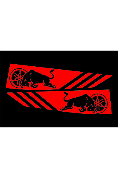 YAMANB ملصق خلفي R25 2014 2017 باللون الأحمر العاكس