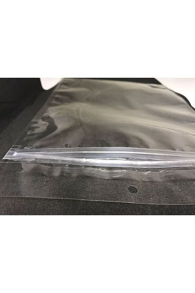 Kraft pack ambalaj Transparent LAMINED, WHITE ZIPLOCKED BAG - HIDDEN ZIPPER ZIPLOCKED, -18x19 cm -25PCS