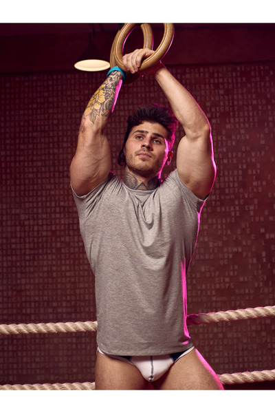 DonDon Underwear LİKRALI PREMIUM BİSİKLET YAKA T-SHIRT