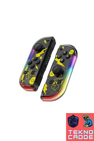 beboncool Nintendo Switch/Switch Oled Yüksek Kapasite Titreşimli RGB Işıklı Joy-Con Oyun Kolu