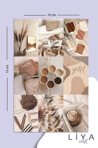 LiyaCraft مجموعة ملصقات ذات طابع بني مناسبة لمجلة Planner Agenda Bullet Journal