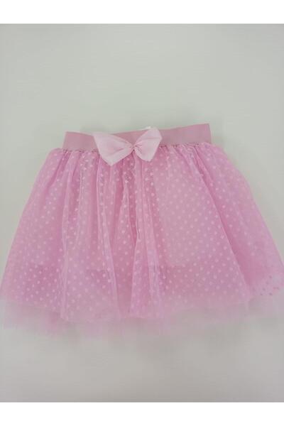 Şımarık 23 NİSAN KIZ ÇOCUK FİYONKLU BENEKLİ  TÜTÜ ETEK