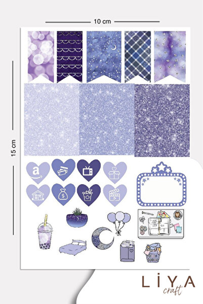 LiyaCraft Set nalepnica pogodan za planer, agendu i bullet journal