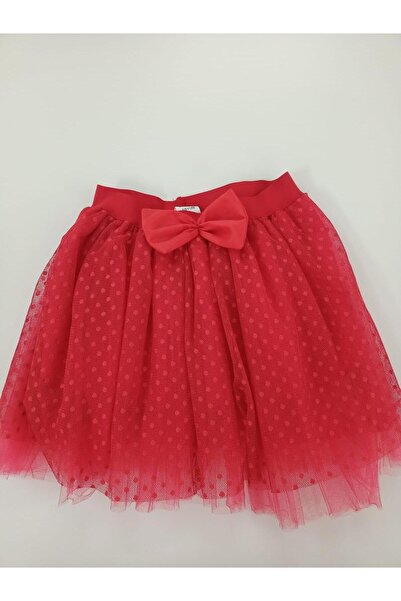 Şımarık 23 NİSAN KIZ ÇOCUK FİYONKLU BENEKLİ  TÜTÜ ETEK