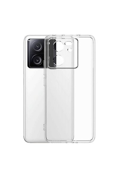 Nezih Case حافظة سيليكون مرنة وناعمة وشفافة للغاية متوافقة مع هاتف Xiaomi Mi 13t وMi 13t Pro (مع حماية للكاميرا)