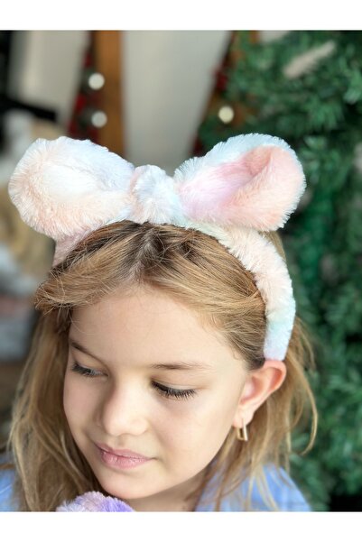 QUEEN AKSESUAR ebruli takıp coroană cu urechi de iepuraș cu pene de pluș, cu ...