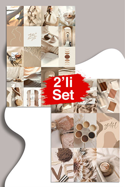 LiyaCraft 2'Li Kahverengi Temalı Sticker Seti Planner Ajanda Bullet Journal İ...