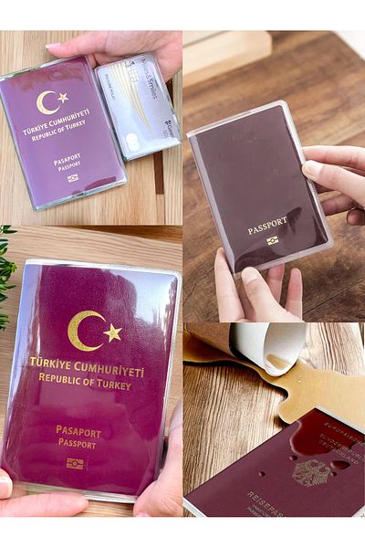 Gempo 6 τμχ Διαφανές αδιάβροχο προστατευτικό κάλυμμα διαβατηρίου Θήκη διαβατηρίου υψηλής ποιότητας Pvc μπορεί να καθαριστεί