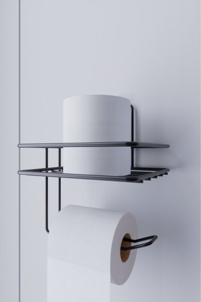 boz concept home Super Adhesive Toilet Paper Holder Holder Hanger Mat Metal Toilet Paper Holder Bathroom Accessory