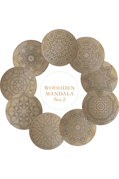 Ankebut Ahşap Mandala Boyama Seti No.2