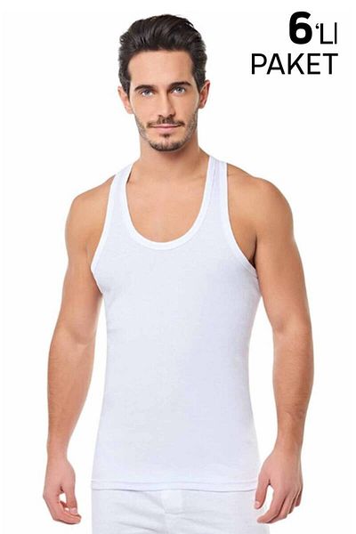 Tutku Mulvxsms Smss02 6'lı Λευκό Ανδρικό Αθλητικό Μονό Ριμπ - 118 Κωδικός/Χρώμα