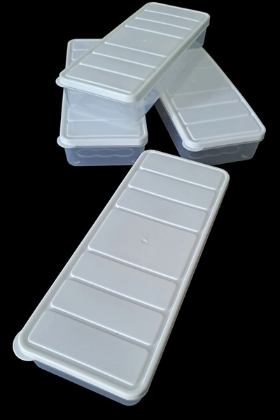 SWENCRAFT Storage Container 4-Piece Selka Microwave and Deep Freezer Pp 5 Selka Stylish Box White