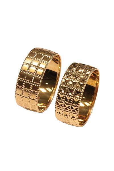 Hakan Güler Kuyumculuk Altın Taşsız Desenli Alyans