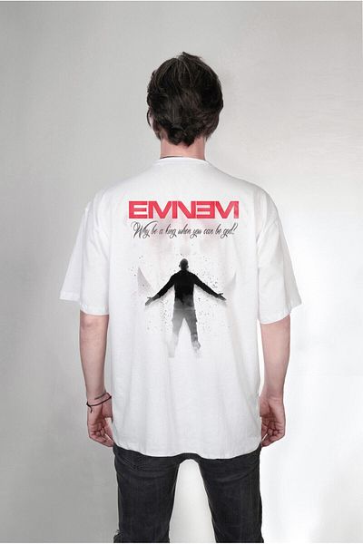 Pisa Art Eminem Rap God Pattern - Tricou supradimensionat unisex