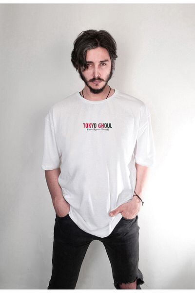 Pisa Art Tokyo Ghoul Ken Kaneki Anime Design Τυπωμένο μπλουζάκι Unisex Oversize