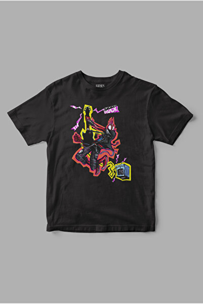 Gries Tricou Spiderverse „Spiderpunk” Spiderman Peter Parker cu imprimeu