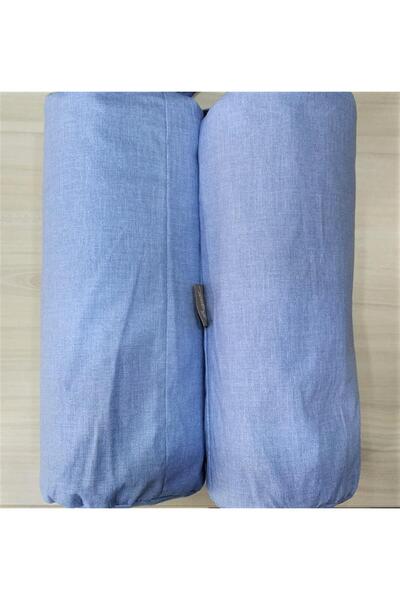 Sarev Çift Kişilik Fitted (LASTİKLİ) Çarşaf Seti Bazaar Teo Mavi