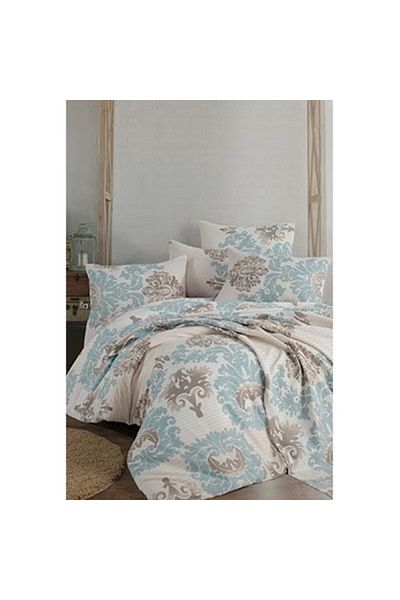Cotton Life Διπλό Σετ Πικέ με στάμπα Alanis Mint