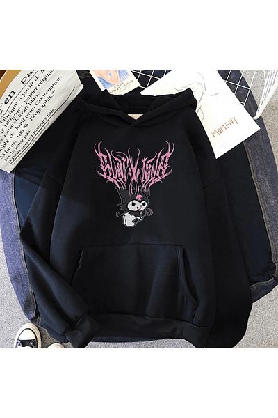 DWN WEAR Черен суичър Kuromi