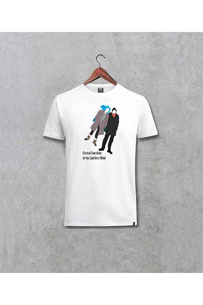 Pisa Art Unisex White Eternal Sunshine Σκουπίστε το κεφάλι με στάμπα Jim Carrey
