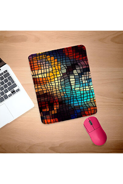 UcuruStore Διαμορφωμένο ορθογώνιο mouse pad με τετράγωνα σχήματα και στήριγμα...