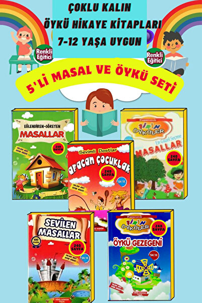 GÖNÜL YAYINCILIK Hikayeler Tatlımı Tatlı 5'li Kalın Ciltli Kitap Seti